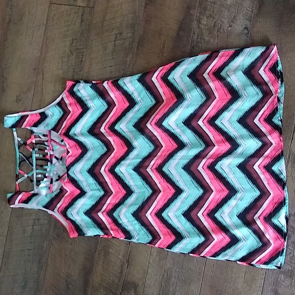 NWOT Unbranded Woman Dress lined  multicolor - Picture 3 of 5